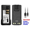 Batería con puerto de carga USB Tipe-C para Radio Motorola